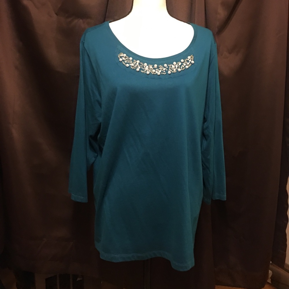 Beaded St. John’s  Bay long sleeve T-shirt